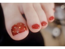 アヤネイル(Aya nail)/赤マグネット×水玉