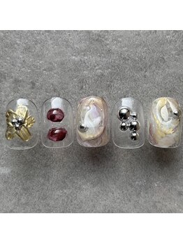 タオドットネイル(TAO...nail)/【定額】アシメデザインアート