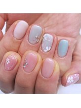 アイラッシュアンドネイル専門店 クラル(CURAR)/桜ネイル￥7980