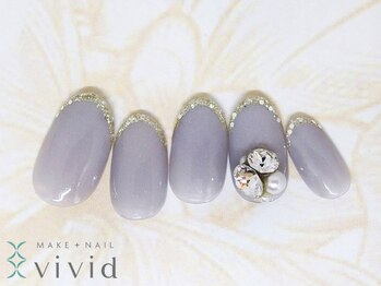 メイクプラスネイル ヴィヴィッド(MAKE+NAIL vivid)/*冬ブライダルネイル*