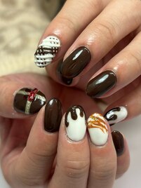 バレンタインネイル