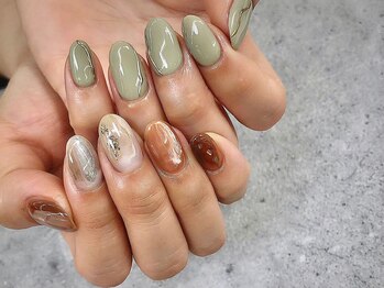 ネイル マックスケリー 大阪梅田(MAXKELLY)/ＨＡＮＤ90分アート♪ピスタチオ