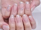 ラメニュアンスフレンチネイル