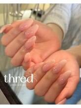スレッドネイル(THRED nail)/艶々杏仁nail