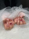 バレンタインネイル