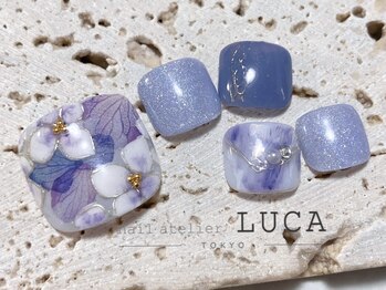 ネイルアトリエルカ(nail atelier LUCA)の写真/梅雨フットは紫陽花ネイル、初夏ネイルは人魚のしっぽネイル等、華やかなトレンド大人可愛いネイルに♪