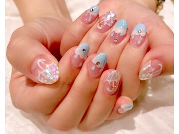 プリズム(PRISM)/ジェルネイル梅雨ネイル