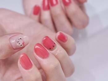 ネイルズ バイ ユイ 外苑前(Nails by Yui)/スイカフレンチネイルネイル
