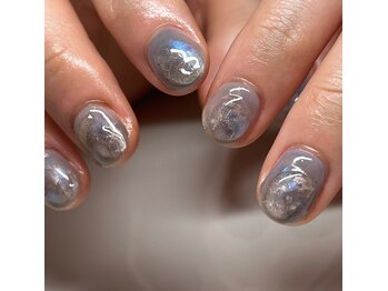 ロカネイルズ(roca nails)/blue,pink nuance