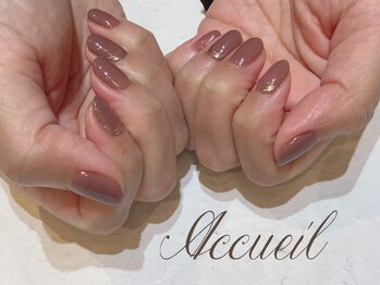 アクイユ 銀座店(ACCUEIL)/秋カラーシンプルネイル