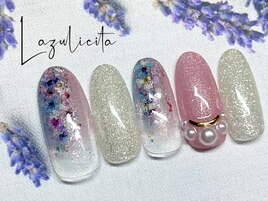 梅雨の紫陽花風アート☆