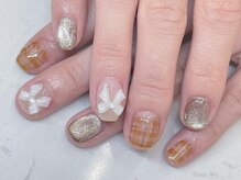 フォフォネイル 自由が丘(Fofo nail)/【ブラウン×チェック持ち込み】