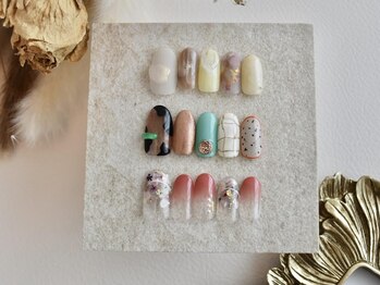 ミニョンネイル(mignon.nail)の写真/大人ニュアンスデザインが満載！トレンドを押さえた手描きネイル☆モチの良さも◎