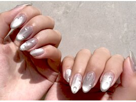 マグネットネイル×水滴ネイル