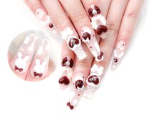 ネイルコレクション ピンク(Nail Collection Pink)/ガーリー★３Ｄハート：リボン♪