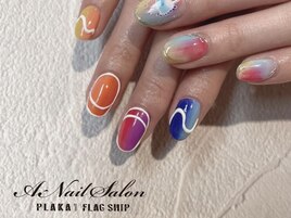 カラフルアシメネイル