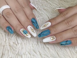 夏ニュアンスネイル