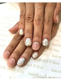 ジェリップネイルにツイード柄♪