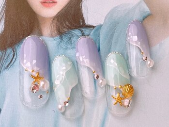 ネイルサロンフォーユー(for u)/シアー×シェル♪￥７９８０