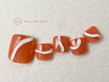 ネイルメゾン 梅田(NAIL MAISON)/白ポップぷっくりフット