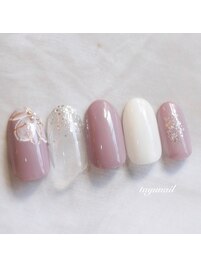 手描きフラワーアートネイル