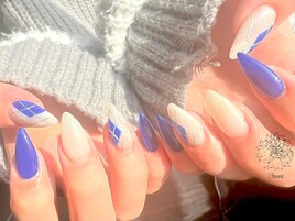 アーガイル柄ネイル