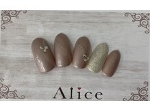 ネイルアンドアイラッシュ アリス(Alice)/デザインネイル￥7000（税込）