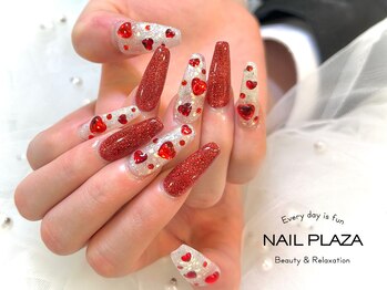 ネイルプラザ 河原町OPA店(NAIL PLAZA)/キラキラハートネイル