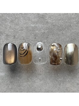 タオドットネイル(TAO...nail)/【定額】アシメデザインアート