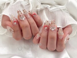 バレンタインネイル