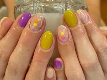 アトリエルリアン(Atelier Le Lien)/マーブル/夏ネイル/カラフル