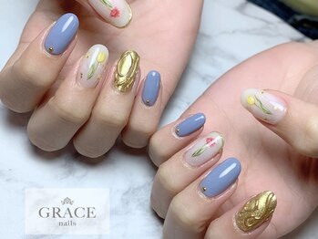 グレース ネイルズ(GRACE nails)/ゴールドネイル