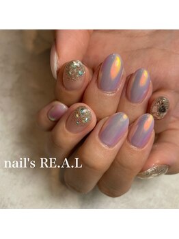 ネイルズリアル(nail's REAL)/オーロラミラーネイル