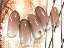 グラデーションに先端ライン