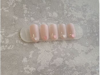 シンプル　オフィス　春ネイル