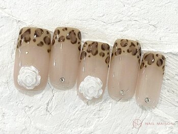 ネイルメゾン 池袋店(NAIL MAISON)/ヒョウ柄フレンチ¥10550