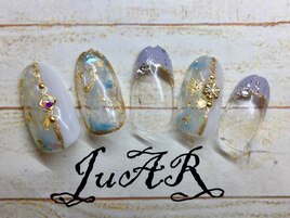 雪の結晶☆冬ネイル