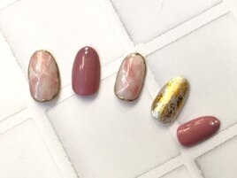 ピンク×ニュアンスネイル