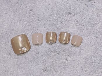 シェリーネイル(Cherie Nail)/キラキラミラーフットデザイン♪