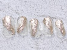 アイ ネイルズ 天神店(I nails)/シンプルうねミラー¥7700