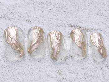 アイ ネイルズ 天神店(I nails)/シンプルうねミラー¥7700