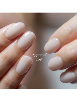 たゆ ネイル(たゆnail)/ホワイトヌーディネイル