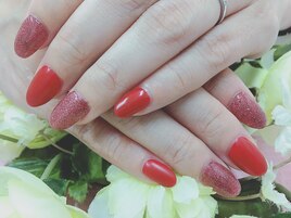 ラメ&マットネイル