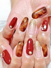 ネイルサロン ライトウェーブ 松本駅前店/今秋べっ甲ネイル♪