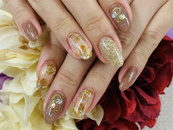 ダブルネイル(Double Nail)/【ほり】べっ甲フラワー