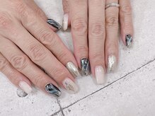 ネイル ビューティーマジック 葛西本店/ブラックニュアンスネイル