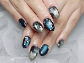 推し活マグネットネイル