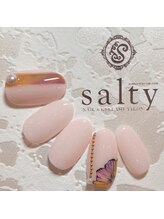 ネイルアンドアイラッシュサロン ソルティ 寺田町(salty)/フラワーネイル