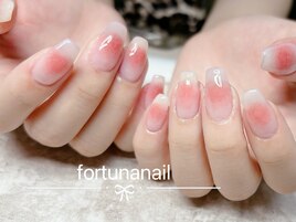 桃ネイル/ワンホンチックネイル