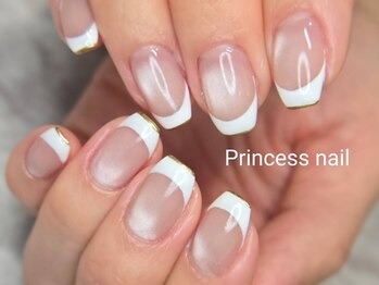 プリンセスネイル(Princess nail)/ビー玉水光マグ白フレンチ11800